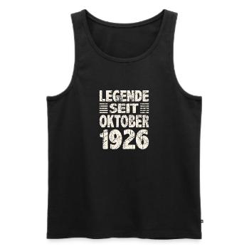 Oktober 1926 Legende seit 97 Jahren Mann Frau - Männer Premium Bio Tank Top - Schwarz - Vorne - Michal (187cm)