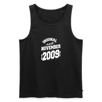 November 2009 Original seit 14 Jahren Mann Frau - Männer Premium Bio Tank Top - Schwarz - Vorne - AI Model Male 178 light (178cm)