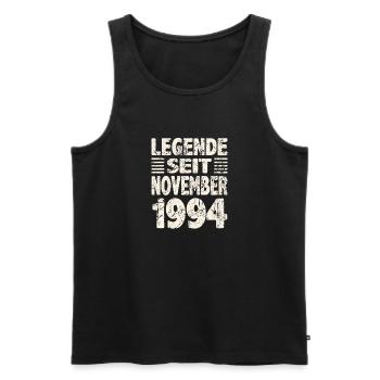 November 1994 Legende seit 29 Jahren Mann Frau - Männer Premium Bio Tank Top - Schwarz - Vorne - Michal (187cm)