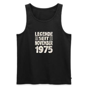 November 1975 Legende seit 48 Jahren Mann Frau - Männer Premium Bio Tank Top - Schwarz - Vorne - Michal (187cm)