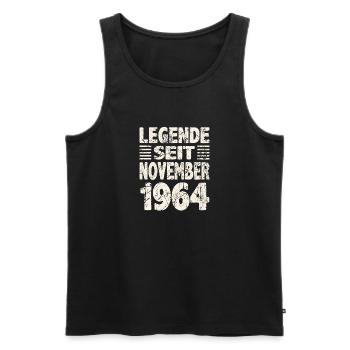 November 1964 Legende seit 59 Jahren Mann Frau - Männer Premium Bio Tank Top - Schwarz - Vorne - Michal (187cm)