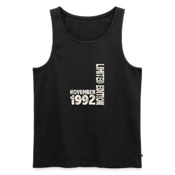 November 1992 Limited Edition 31 Years Man Woman - Men's Premium Organic Tank Top - black - Front - Michal (187cm)