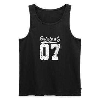 07 Original 17 Years Boy Girl Birthday - Men's Premium Organic Tank Top - black - Front - AI Model Male 178 light (178cm)