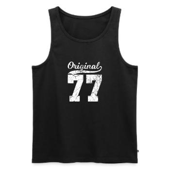 77 Original 47 Jahren Mann Frau Geburtstag - Männer Premium Bio Tank Top - Schwarz - Vorne - AI Model Male 178 light (178cm)