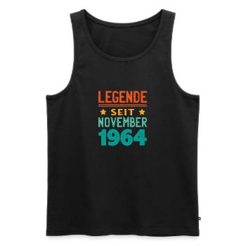 November 1964 Legende seit 59 Jahren Mann Frau - Männer Premium Bio Tank Top - Schwarz - Vorne - Michal (187cm)