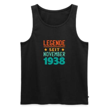 November 1938 Legende seit 85 Jahren Mann Frau - Männer Premium Bio Tank Top - Schwarz - Vorne - Michal (187cm)