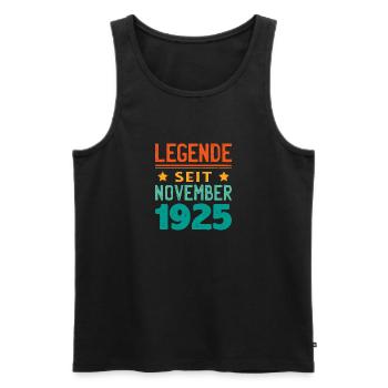 November 1925 Legende seit 98 Jahren Mann Frau - Männer Premium Bio Tank Top - Schwarz - Vorne - Michal (187cm)