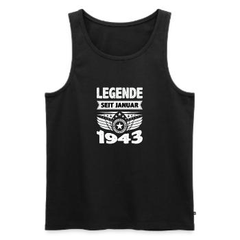 Januar 1943 Legende seit 81 Jahren Mann Frau - Männer Premium Bio Tank Top - Schwarz - Vorne - Michal (187cm)