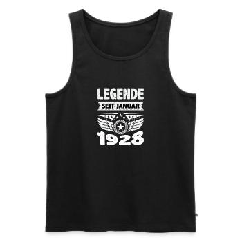 Januar 1928 Legende seit 96 Jahren Mann Frau - Männer Premium Bio Tank Top - Schwarz - Vorne - Michal (187cm)