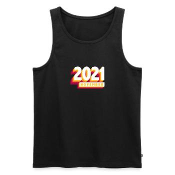 November 2021 2 Jahren Mann Frau Geburtstag - Männer Premium Bio Tank Top - Schwarz - Vorne - AI Model Male 178 light (178cm)