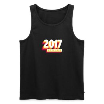 November 2017 6 Jahren Mann Frau Geburtstag - Männer Premium Bio Tank Top - Schwarz - Vorne - Michal (187cm)