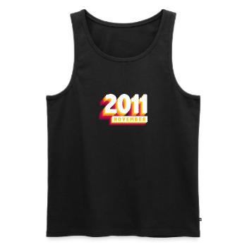 November 2011 12 Years Man Wife Birthday - Men's Premium Organic Tank Top - black - Front - Michal (187cm)
