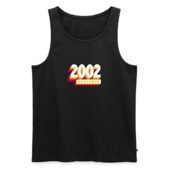 November 2002 21 Years Man Woman Birthday - Men's Premium Organic Tank Top - black - Front - Michal (187cm)