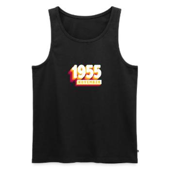 November 1955 68 Years Man Wife Birthday - Men's Premium Organic Tank Top - black - Front - Michal (187cm)