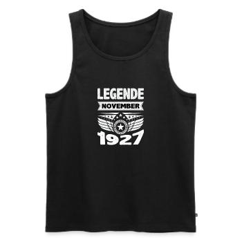 November 1927 Legend for 96 years Man Woman - Men's Premium Organic Tank Top - black - Front - Michal (187cm)