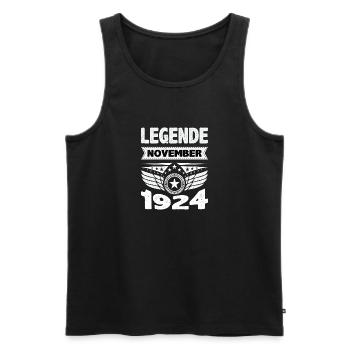 Novembre 1924 Légende pour 99 ans Homme Femme - Débardeur bio Premium Homme - noir - Devant - Michal (187cm)