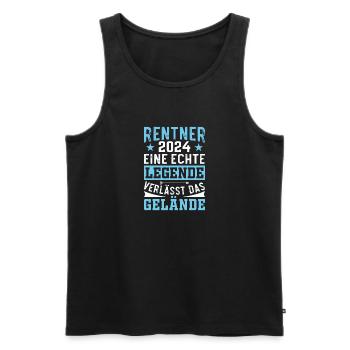 Rente für Frauen und Männer Lustige Dekoration zum - Männer Premium Bio Tank Top - Schwarz - Vorne - Michal (187cm)