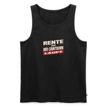 Pension 2024 Countdown is on Red Lines - Men's Premium Organic Tank Top - black - Front - Michal (187cm)