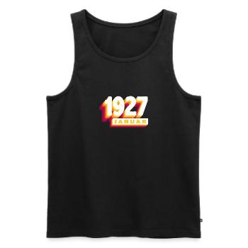 January 1927 0 97 years Man Woman Birthday - Men's Premium Organic Tank Top - black - Front - AI Model Male 178 light (178cm)
