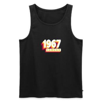 January 1967 0 57 years man wife birthday - Men's Premium Organic Tank Top - black - Front - Michal (187cm)