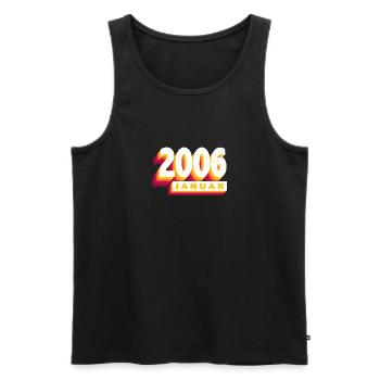 Januar 2006 0 18 Jahren Mann Frau Geburtstag - Männer Premium Bio Tank Top - Schwarz - Vorne - Michal (187cm)