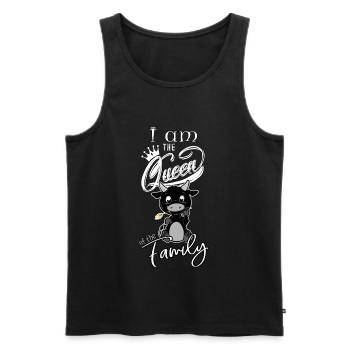 Vache d'herens, eringer, ich bin die Königin... - Männer Premium Bio Tank Top - Schwarz - Vorne - AI Model Male 178 light (178cm)