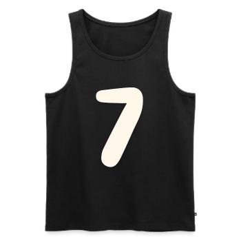 7 - Männer Premium Bio Tank Top - Schwarz - Vorne - AI Model Male 178 light (178cm)