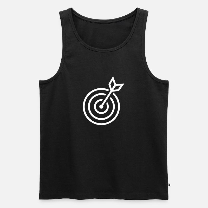 Zielscheibe mit Pfeil - Männer Premium Bio Tank Top - Schwarz