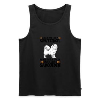 Samojede Schlittenhund Samojeden Spruch Geschenk - Männer Premium Bio Tank Top - Schwarz - Vorne - Michal (187cm)