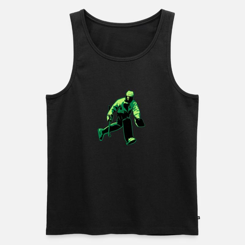 Feldhockey-Torwart - Männer Premium Bio Tank Top - Schwarz