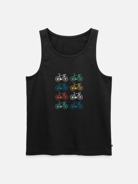 Vélo de route rétro - Débardeur bio Premium Homme - noir
