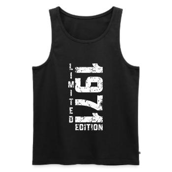 Limited Edition 1971 Retro year of birth - Men's Premium Organic Tank Top - black - Front - Michal (187cm)