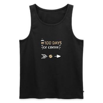 100 Days Of Coffee - Coffee - Männer Premium Bio Tank Top - Schwarz - Vorne - AI Model Male 178 light (178cm)