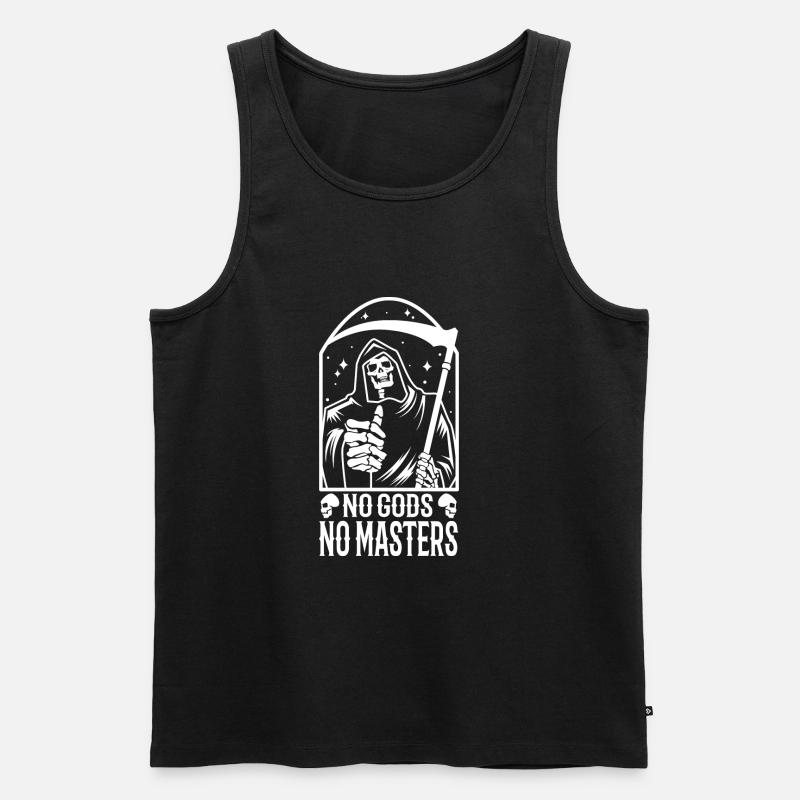 No Gods No Masters - Männer Premium Bio Tank Top - Schwarz