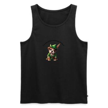 Robin Wuff - Männer Premium Bio Tank Top - Schwarz - Vorne - AI Model Male 178 light (178cm)