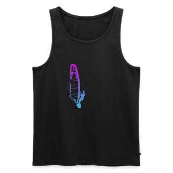 Windsurfer - Männer Premium Bio Tank Top - Schwarz - Vorne - AI Model Male 178 light (178cm)