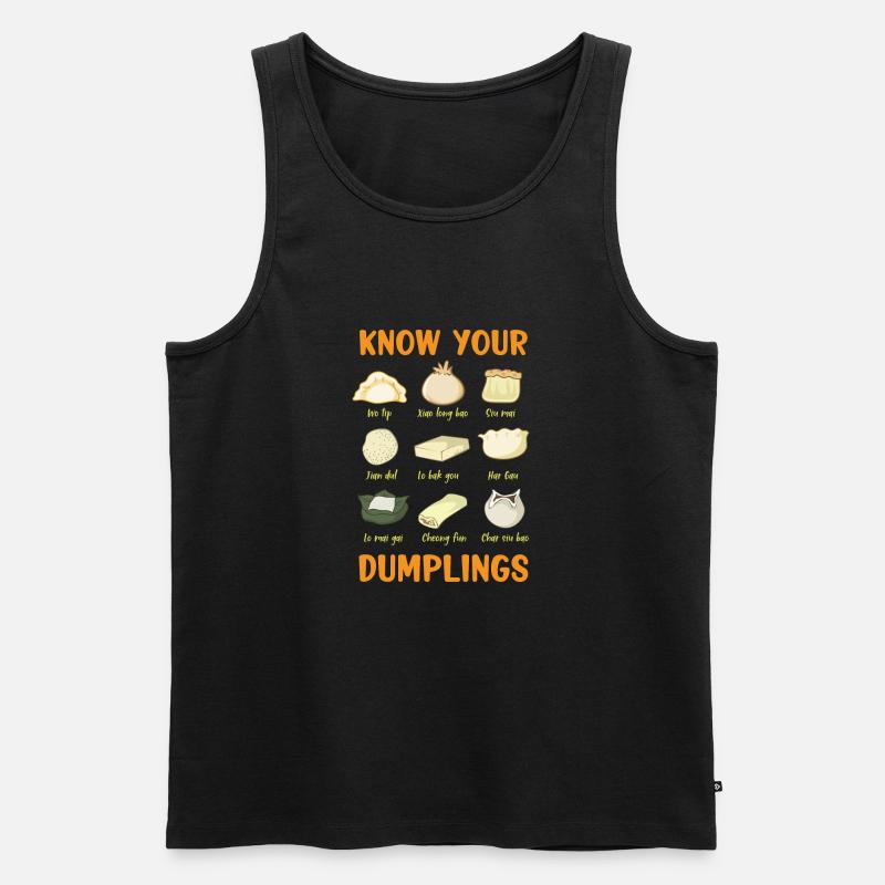 Deine Dumplings - Männer Premium Bio Tank Top - Schwarz