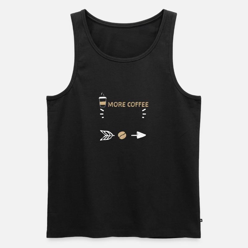 More Coffee - Coffee - Männer Premium Bio Tank Top - Schwarz