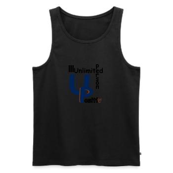 Positiv - Männer Premium Bio Tank Top - Schwarz - Vorne - Michal (187cm)