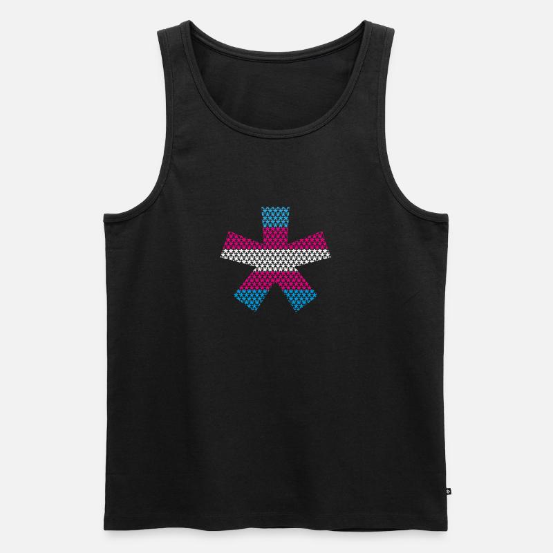 Sternchen - Männer Premium Bio Tank Top - Schwarz