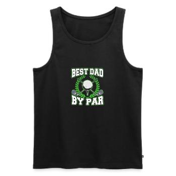 Meilleur père par Golfing Père Golfeur Papa - Débardeur bio Premium Homme - noir - Devant - Michal (187cm)