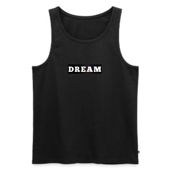DREAM 5 - Débardeur bio Premium Homme - noir - Devant - Michal (187cm)