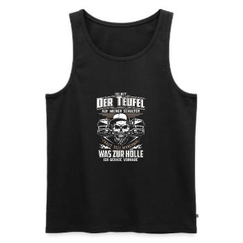 Trucker LKW-Fahrer Fernfahrer LKW Brummi Truck - Männer Premium Bio Tank Top - Schwarz - Vorne - Michal (187cm)