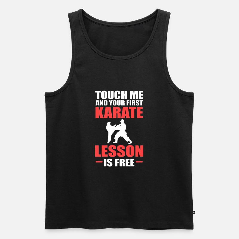 Karate Selbstverteidigung - Männer Premium Bio Tank Top - Schwarz