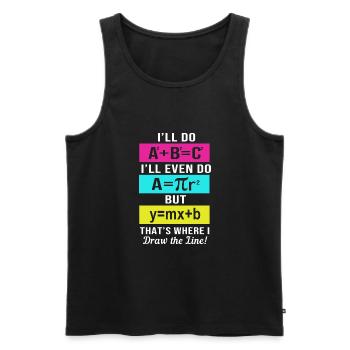 Mathematics - Men's Premium Organic Tank Top - black - Front - AI Model Male 178 light (178cm)