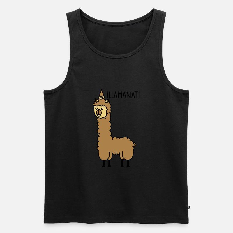 Lama - Illuminatii - Männer Premium Bio Tank Top - undefined