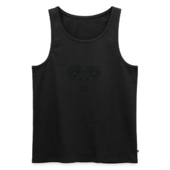 Widder - Widder - Männer Premium Bio Tank Top - Schwarz - Vorne - AI Model Male 178 light (178cm)