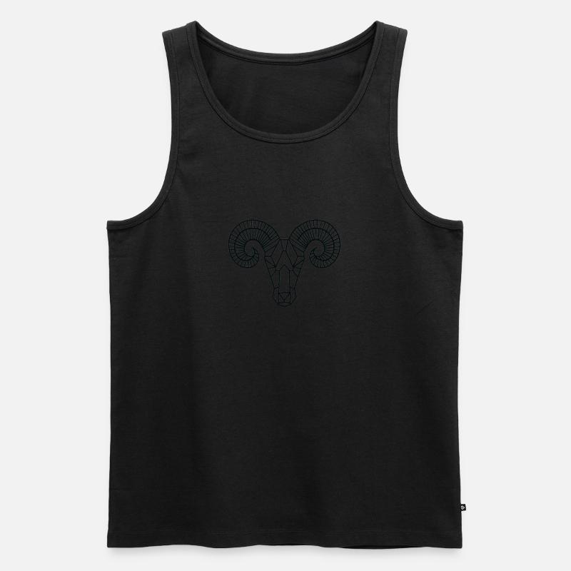 Widder - Widder - Männer Premium Bio Tank Top - Schwarz