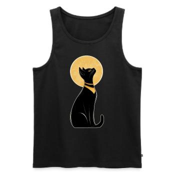 Egyptian Cat - Men's Premium Organic Tank Top - black - Front - Michal (187cm)