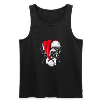 Santa GROSSER SWISS MOUNTAIN DOG Noël - Débardeur bio Premium Homme - noir - Devant - Michal (187cm)